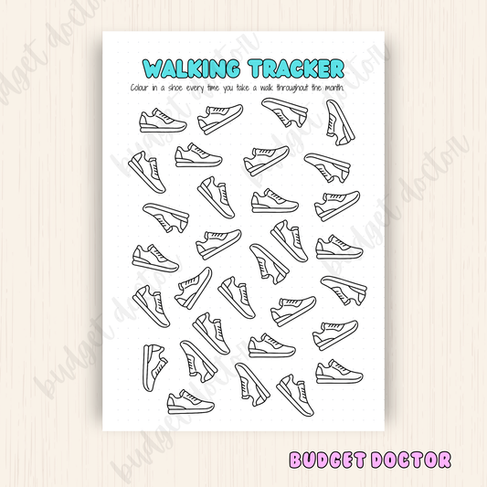 Walking Tracker | Monthly Journal Insert