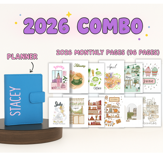 2026 Combo | Planner + 12 Month Themed Pages