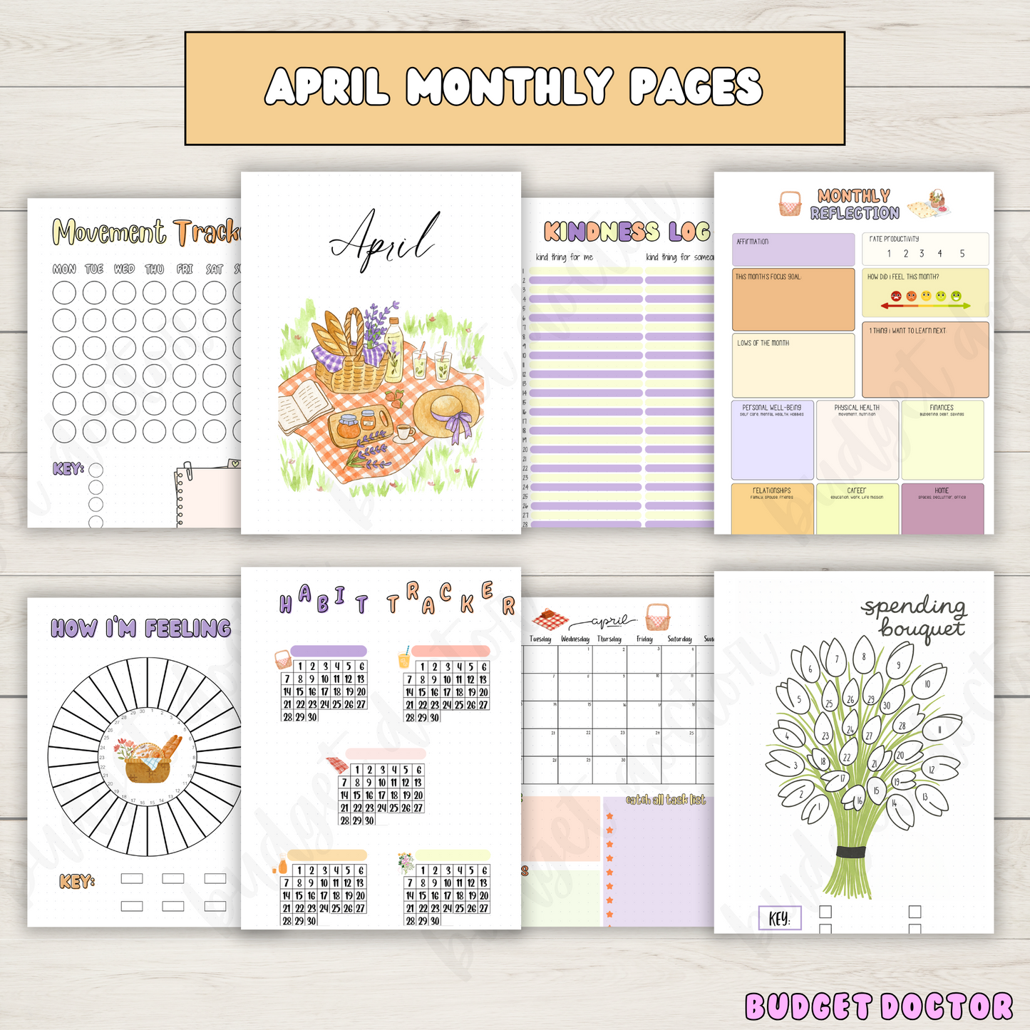 April Picnic Monthly Pages | Physical | 2026
