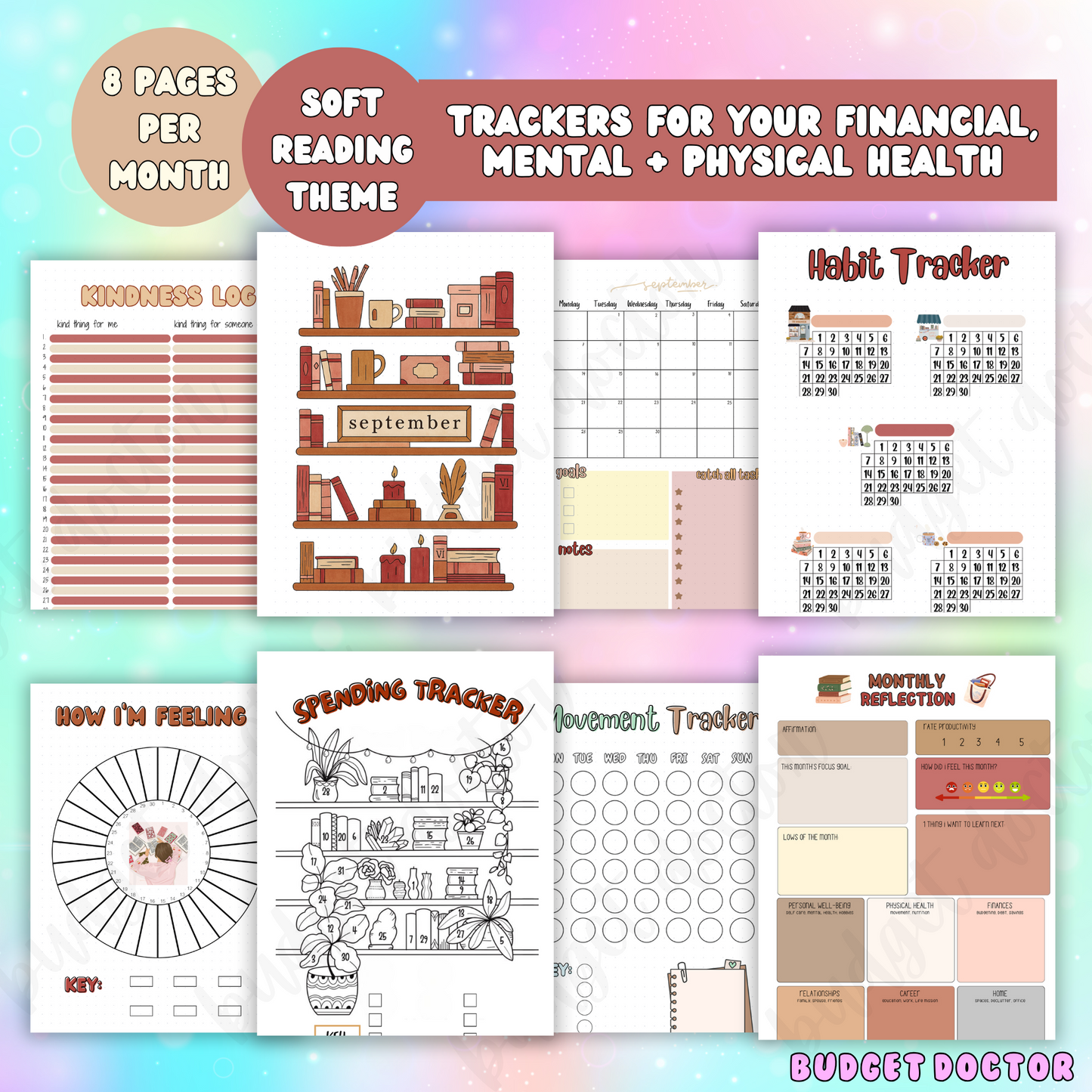 September Soft Reading Monthly Pages | Physical | 2026