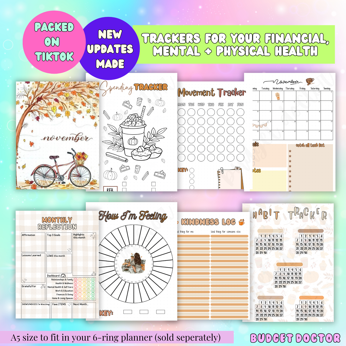 November Autumn Girl Spreads | Physical | 2025