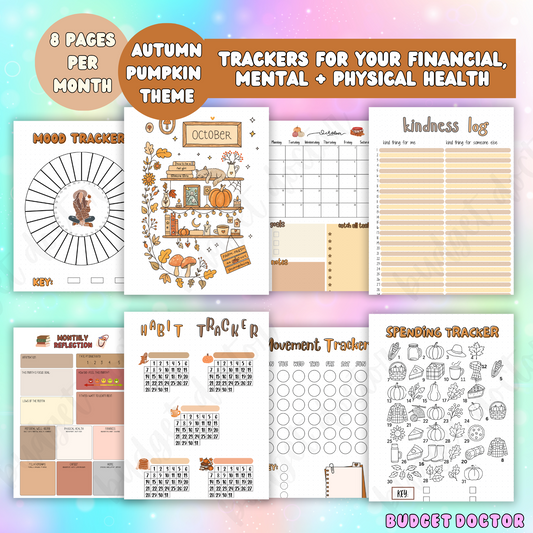 October Autumn Pumpkin Monthly Pages | Physical | 2026