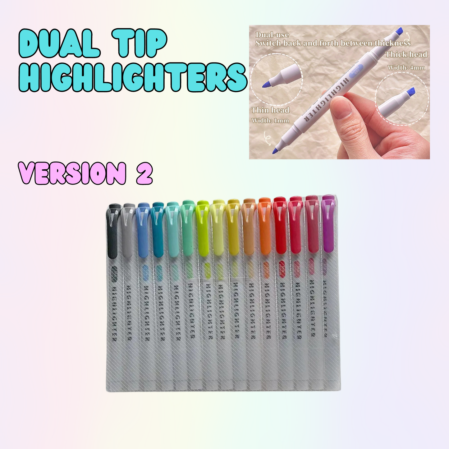 Highlighters Double Ended | versions 1 + 2