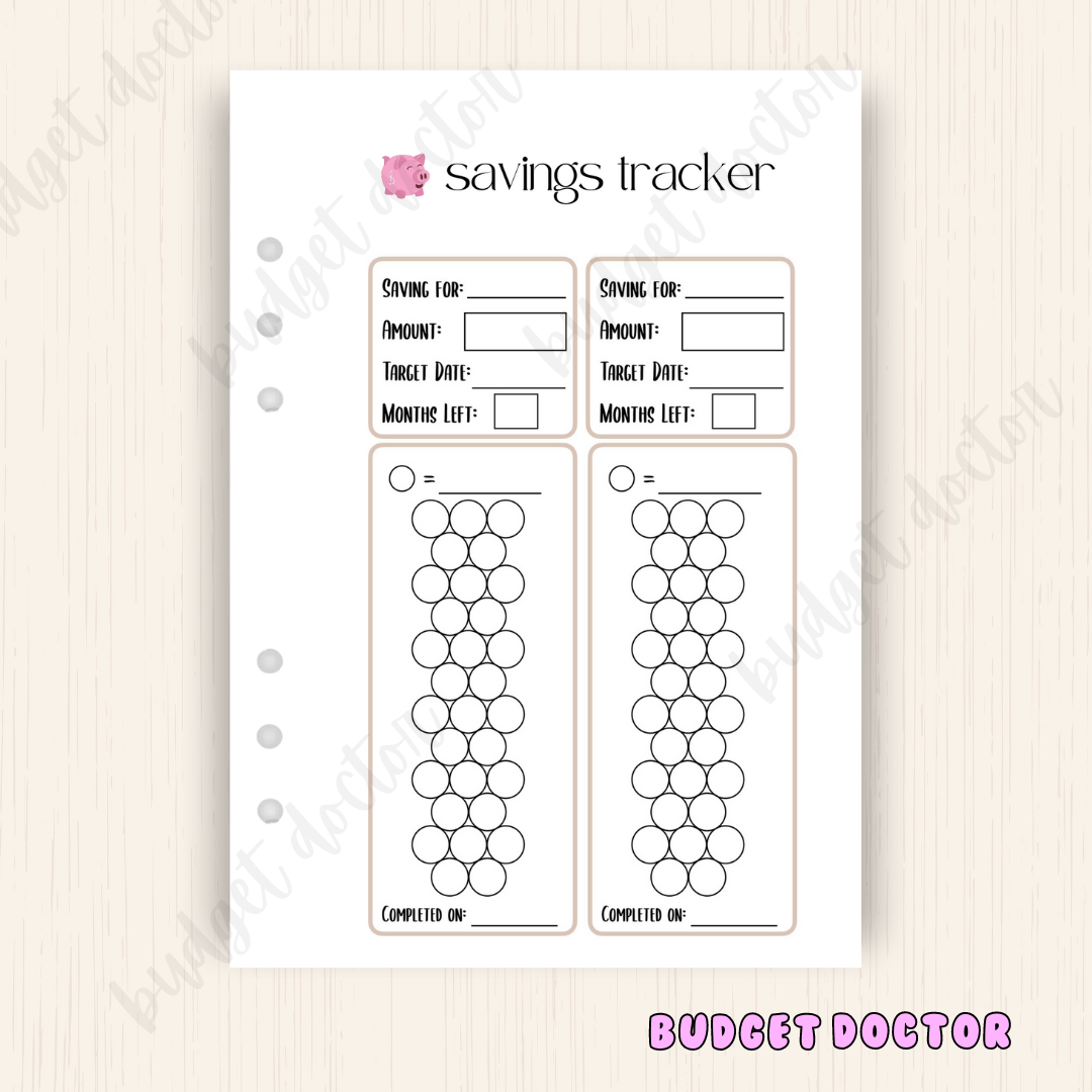 Savings Tracker | Journal Insert