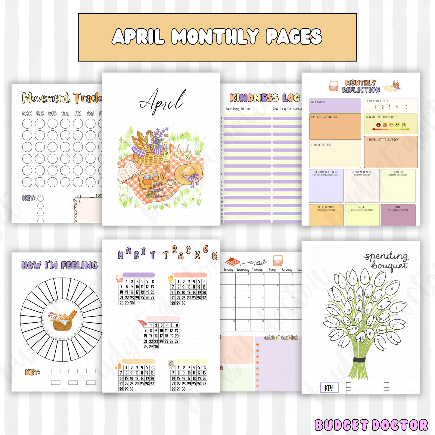 April Picnic Monthly Pages | Physical | 2026