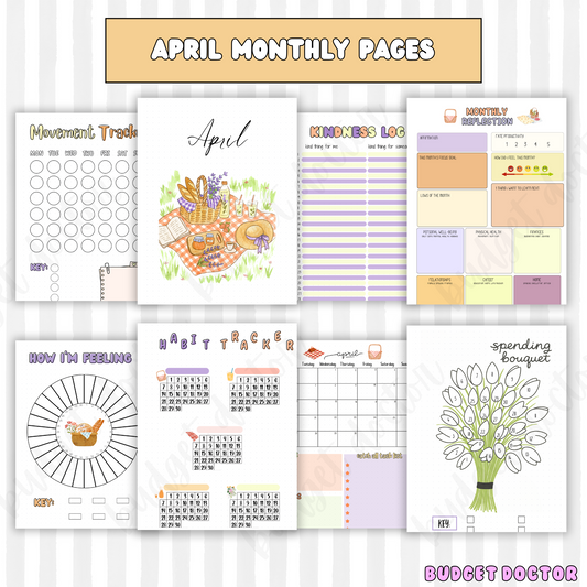 April Picnic Monthly Pages | Digital | 2026