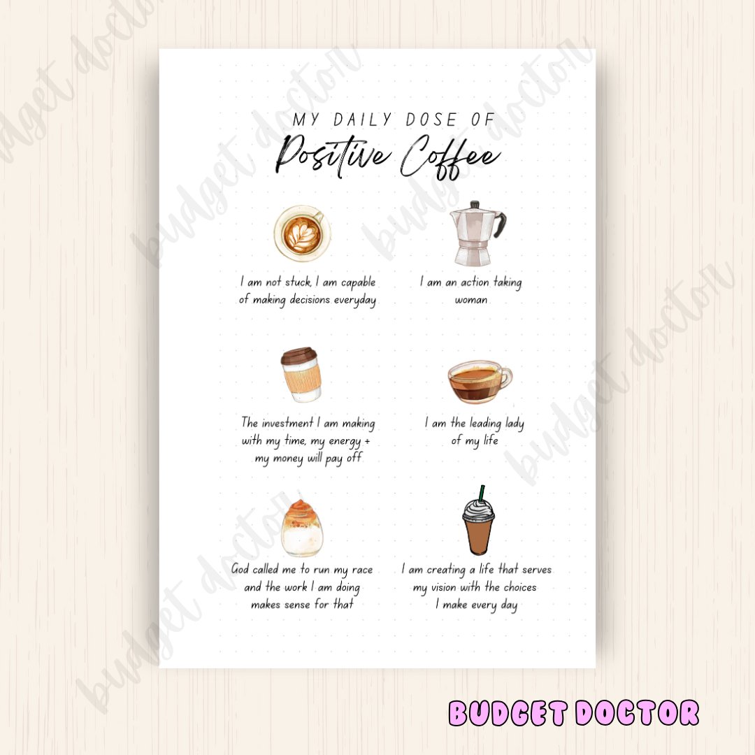 Daily Dose of Coffee | Journal Insert