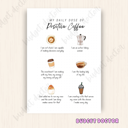 Daily Dose of Coffee | Journal Insert