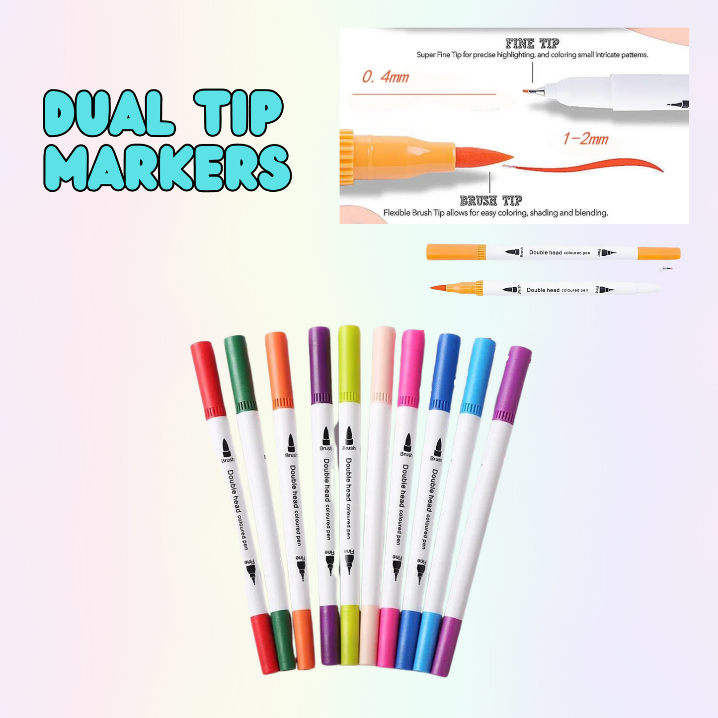 Markers Double Ended | Set of 24