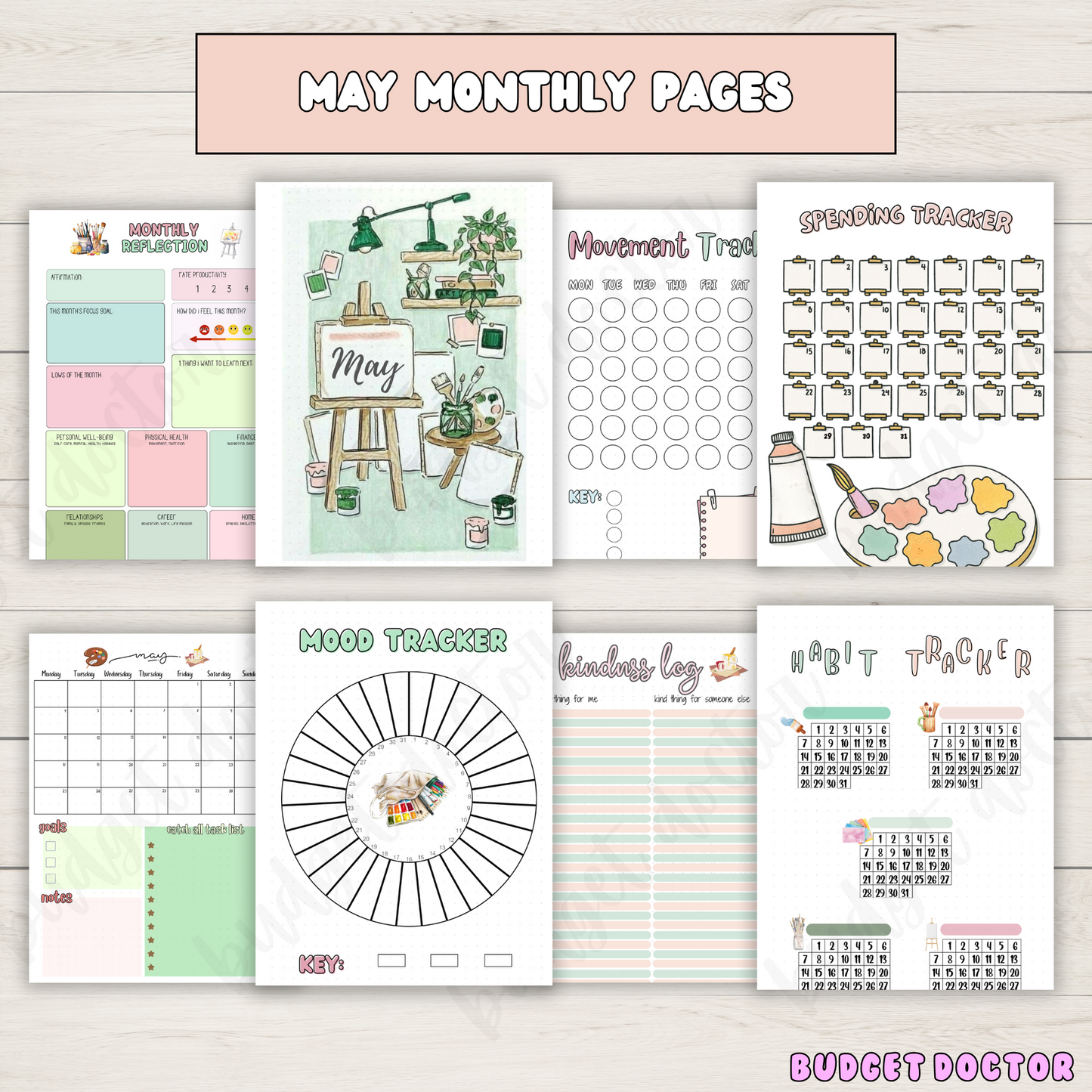 May Painting Studio Monthly Pages | Digital | 2026