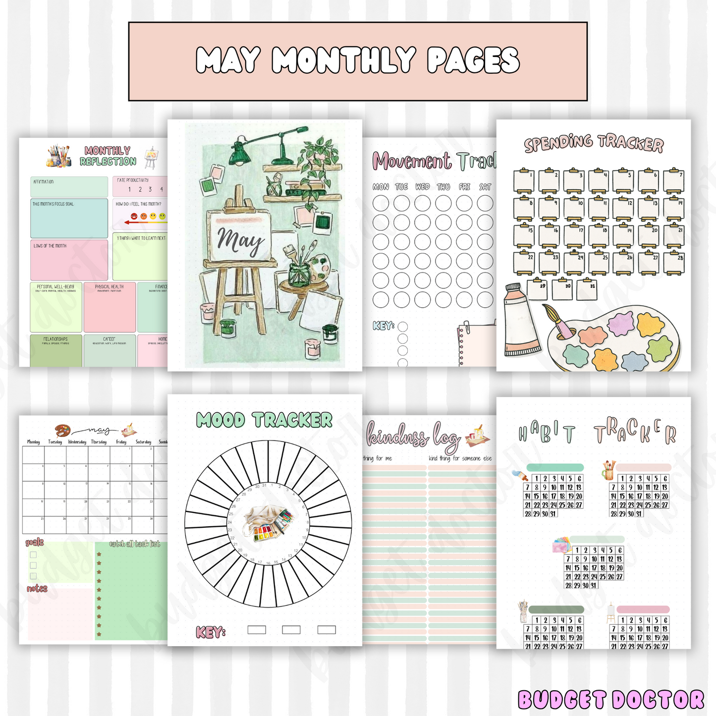 May Painting Studio Monthly Pages | Digital | 2026