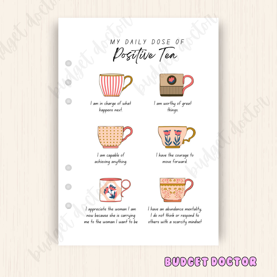 Positive Tea | Journal Insert