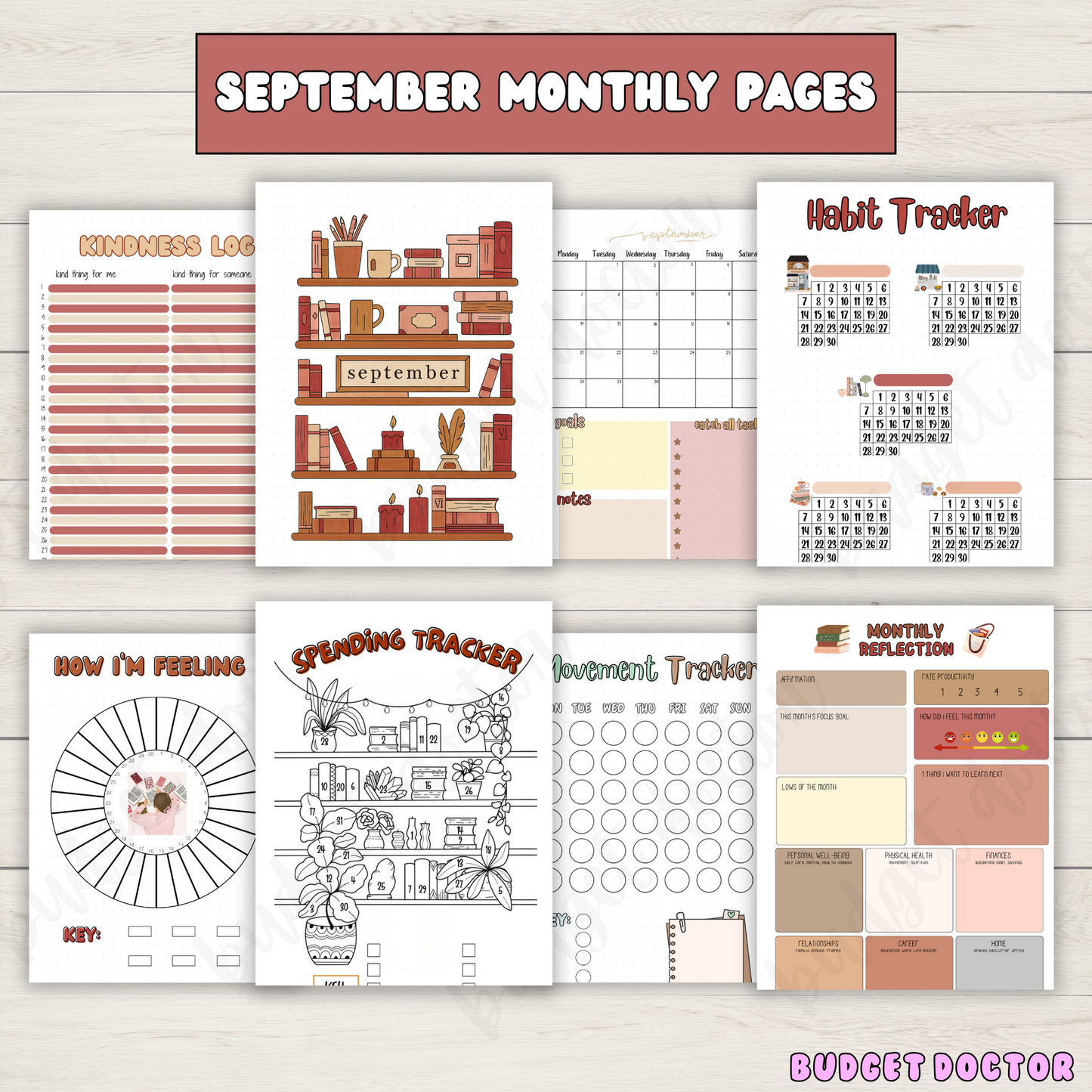 September Soft Reading Monthly Pages | Physical | 2026