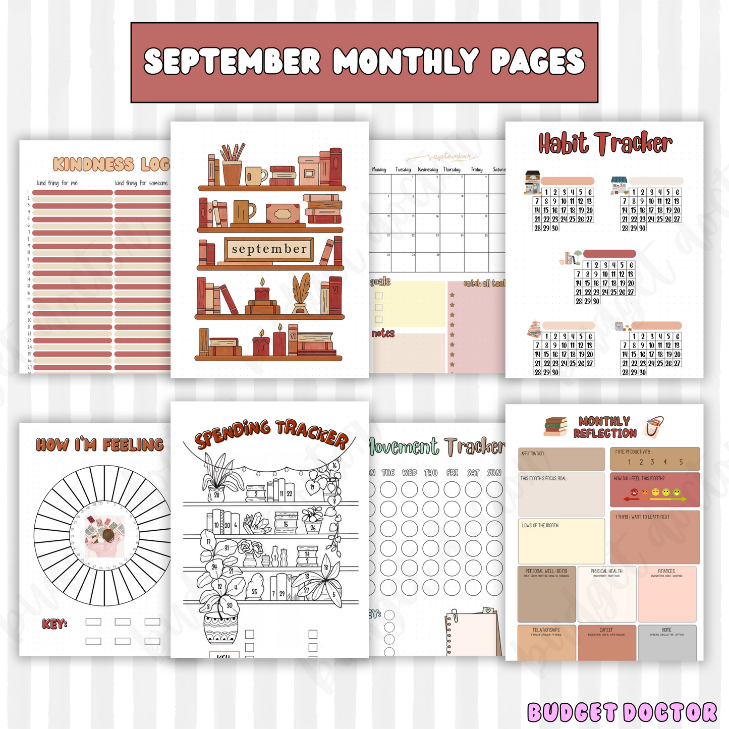 September Soft Reading Monthly Pages | Physical | 2026