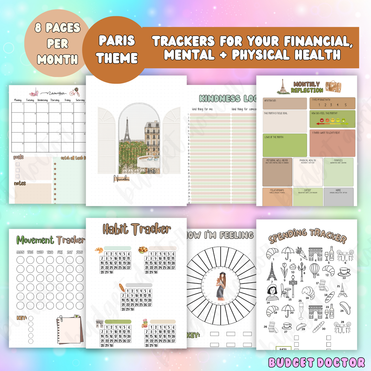 November Paris Monthly Pages | Physical | 2026