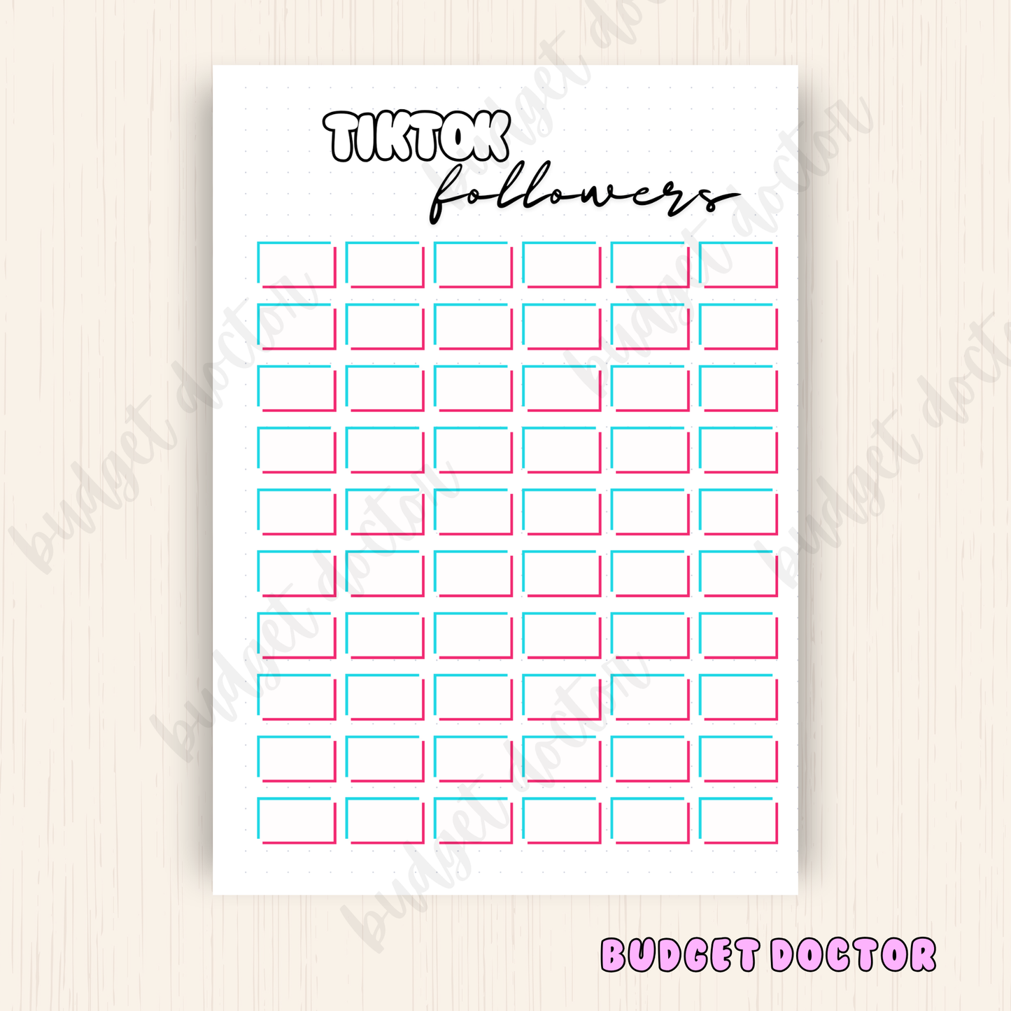 Tiktok Tracker | Planner Insert