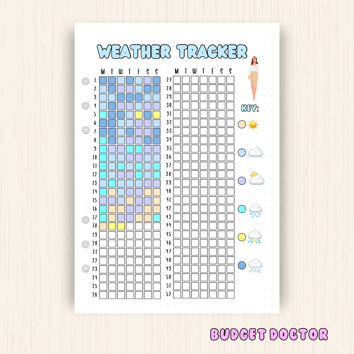 Weather Tracker | Yearly Journal Insert