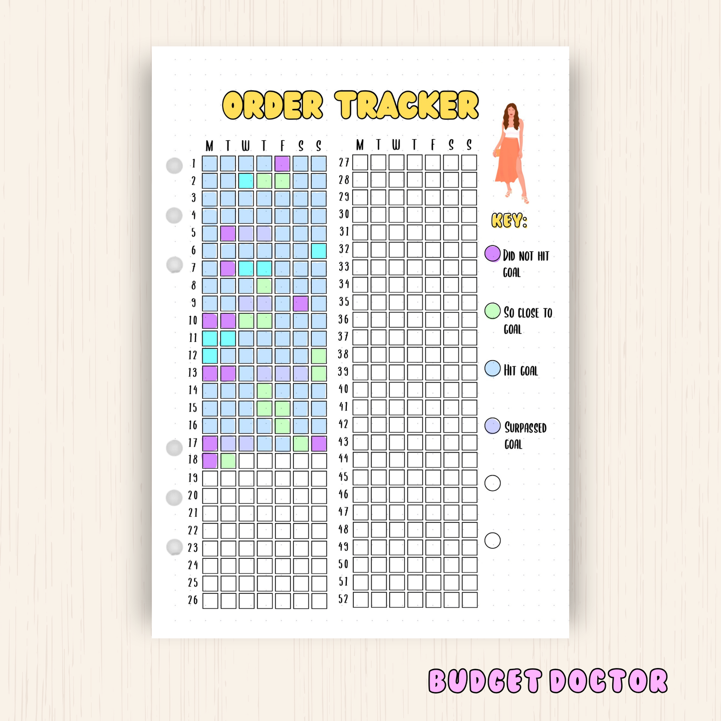 Order Tracker | Yearly Journal Insert