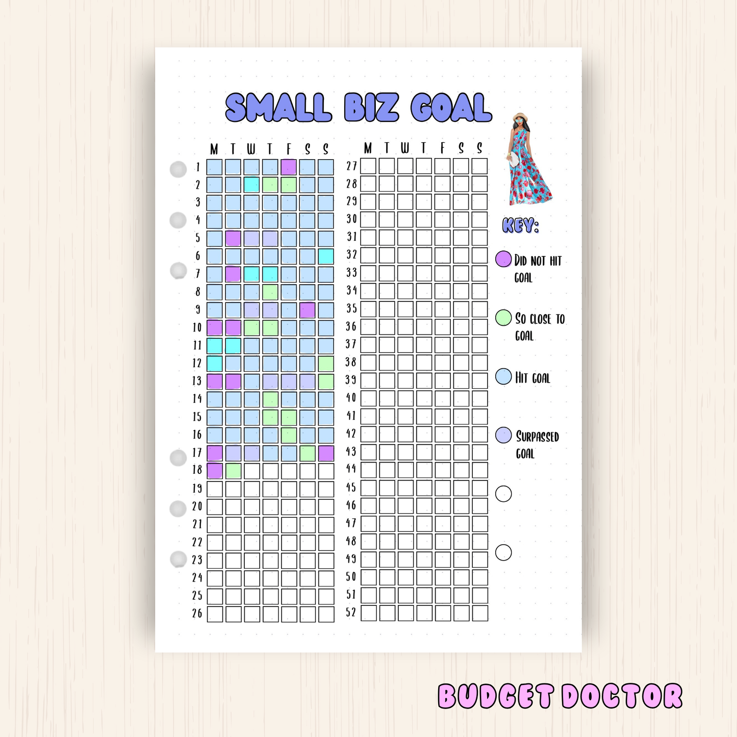 Small Business Goal Tracker | Yearly Planner Insert