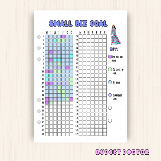 Small Business Goal Tracker | Yearly Planner Insert