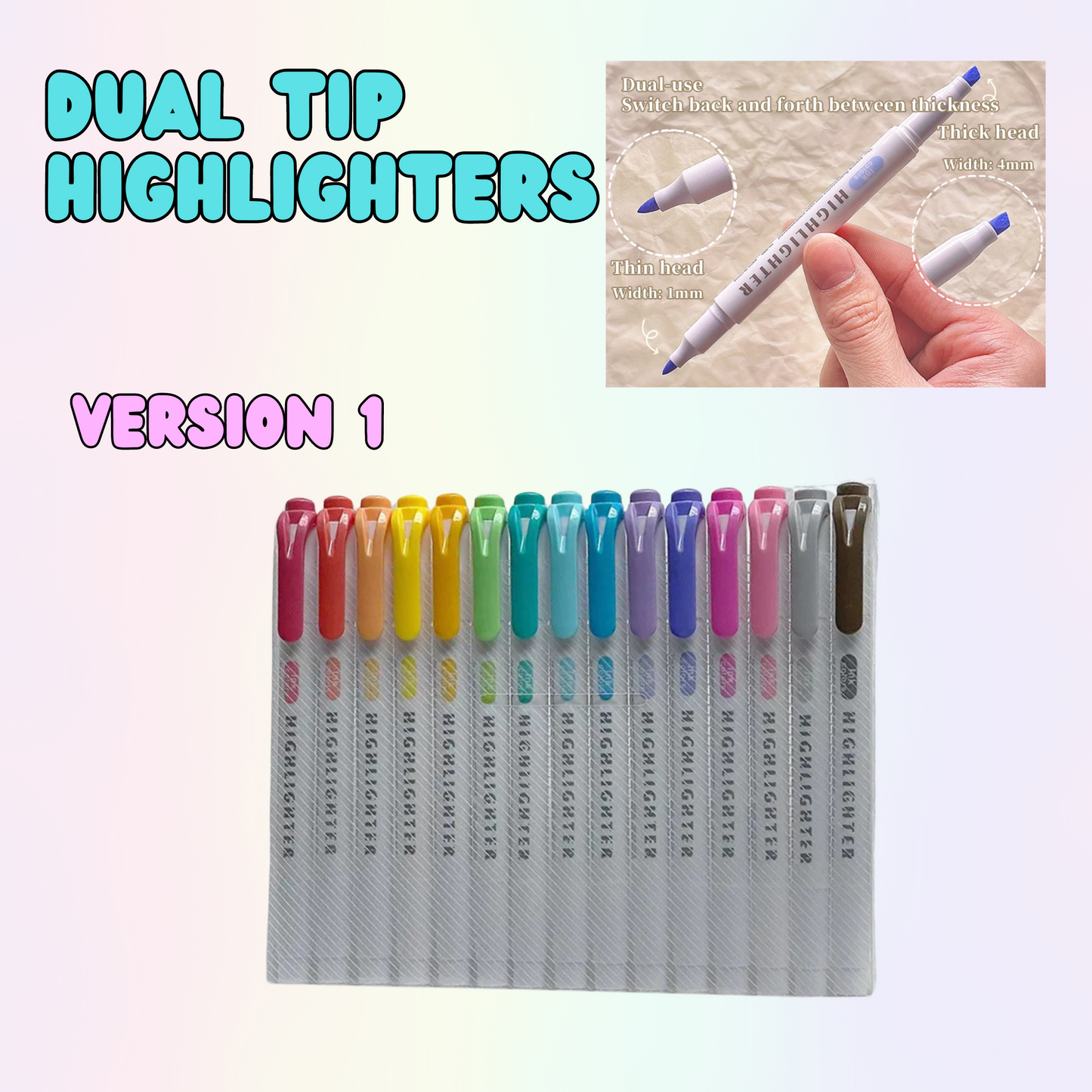 Highlighters Double Ended | versions 1 + 2