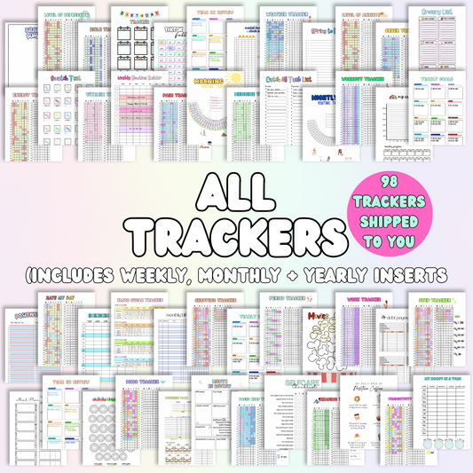 ALL Trackers| 98 Planner Inserts