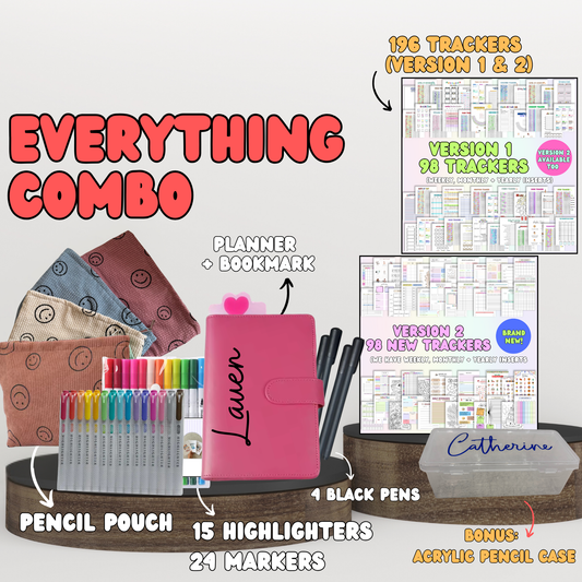 Everything Combo| Planner+ 2025 Monthly Theme Spreads + Stationary