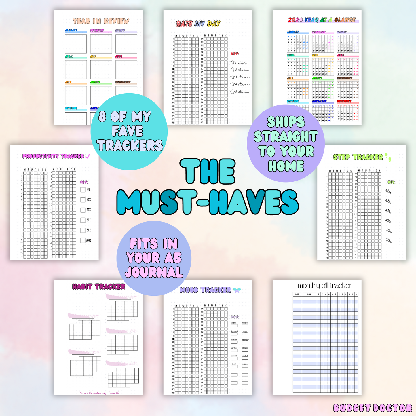 XL Supersize Combo| Planner+ 2025 Monthly Theme Spreads + Your Choice Bundle + Stationary