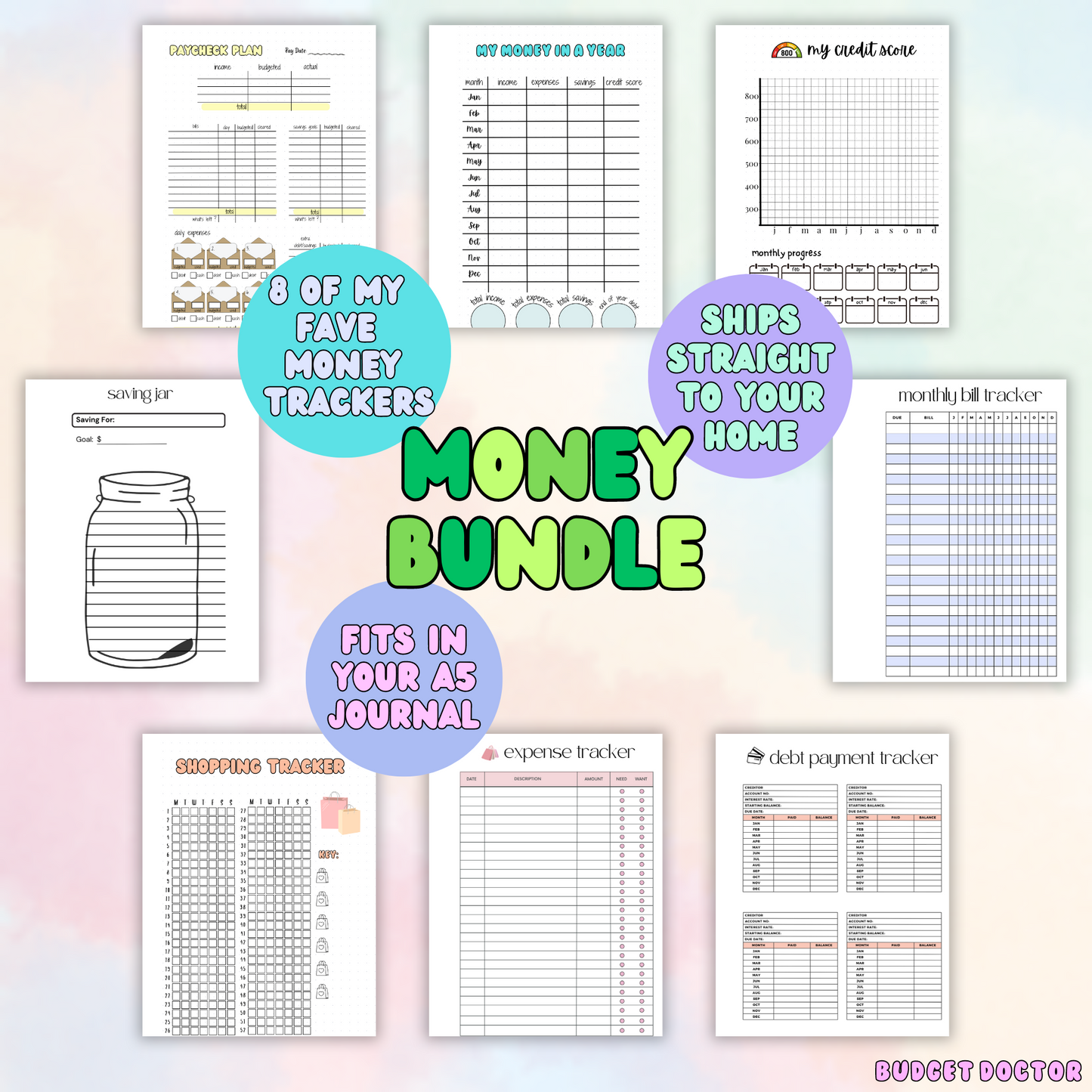 Supersize Combo| Planner+ 6 Monthly Theme Spreads + Your Choice Bundle + Stationary