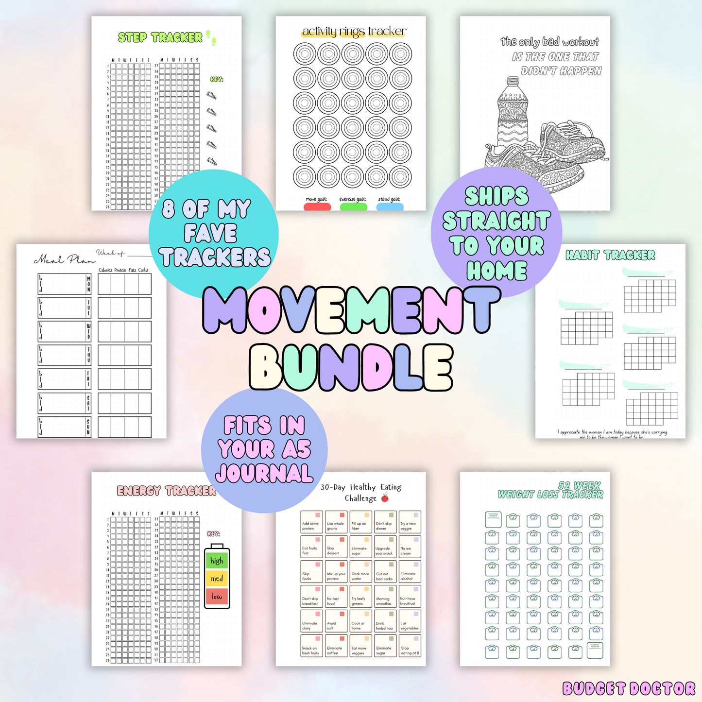 Supersize Combo| Planner+ 6 Monthly Theme Spreads + Your Choice Bundle + Stationary