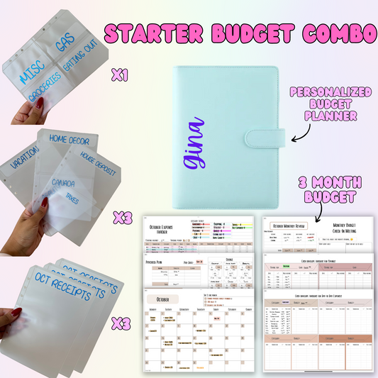 Budget Planner with Cash Envelopes | 3 Months | Starter Budget Combo