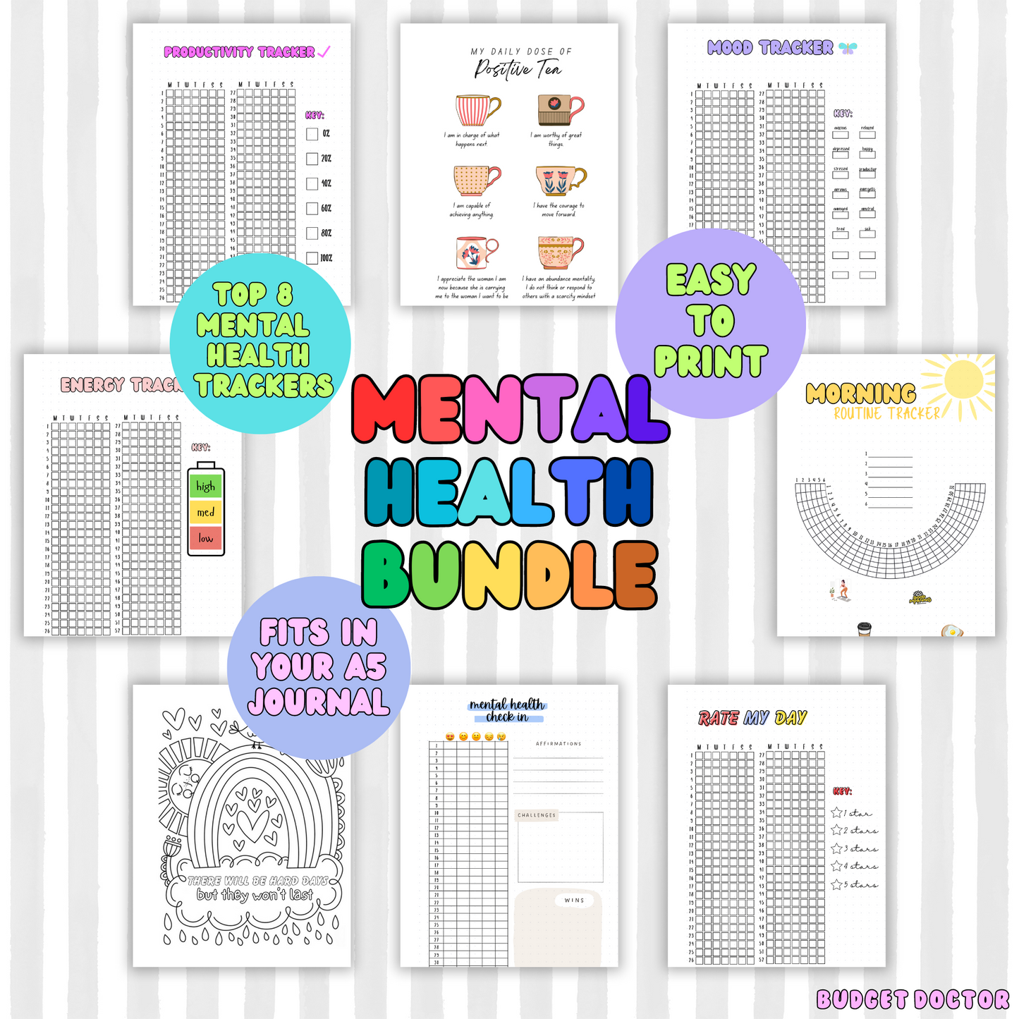 Mental Health Bundle Insert Set | Digital