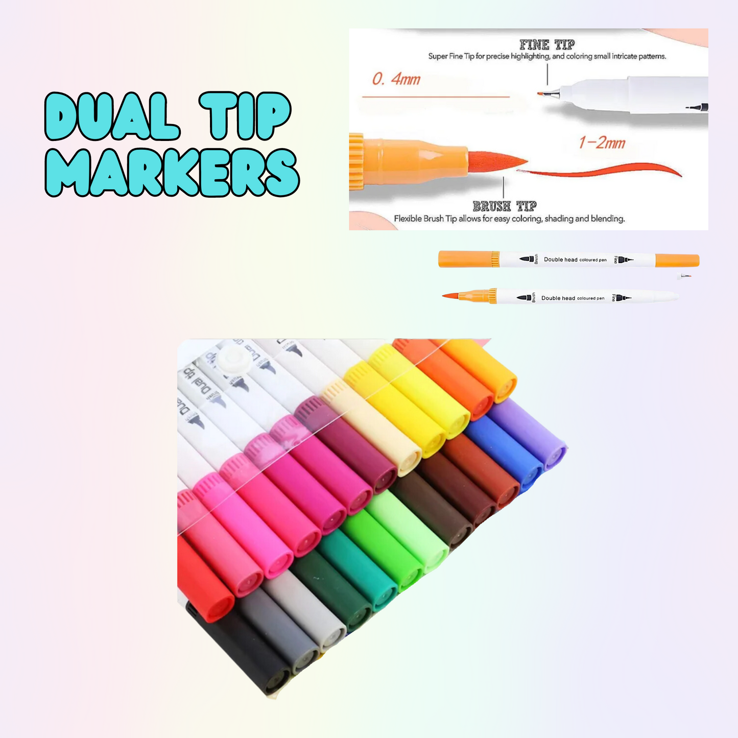 Markers Double Ended | Set of 24