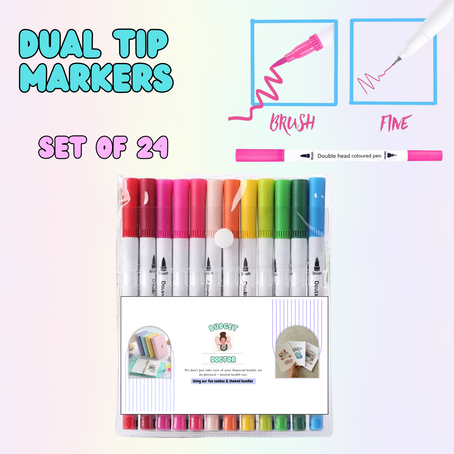 Markers Double Ended | Set of 24