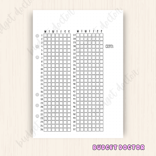 Blank Yearly Tracker | Yearly Planner Insert